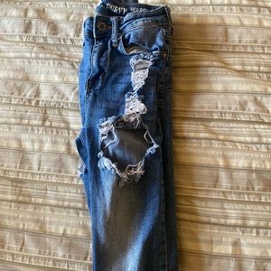 Ripped jeans dark blue <3